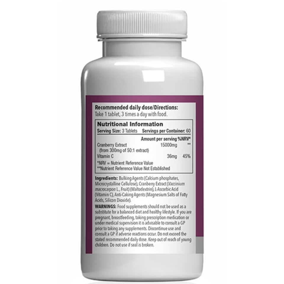 image 1 of Cranberry Tablets 15,000mg - 180 Tablets