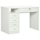 image 1 of HOMCOM Computer Desk Writing Desk with Five Drawers for White