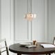 image 3 of Fargo 3 Light Ceiling Pendant Acrylic, Brass, E14