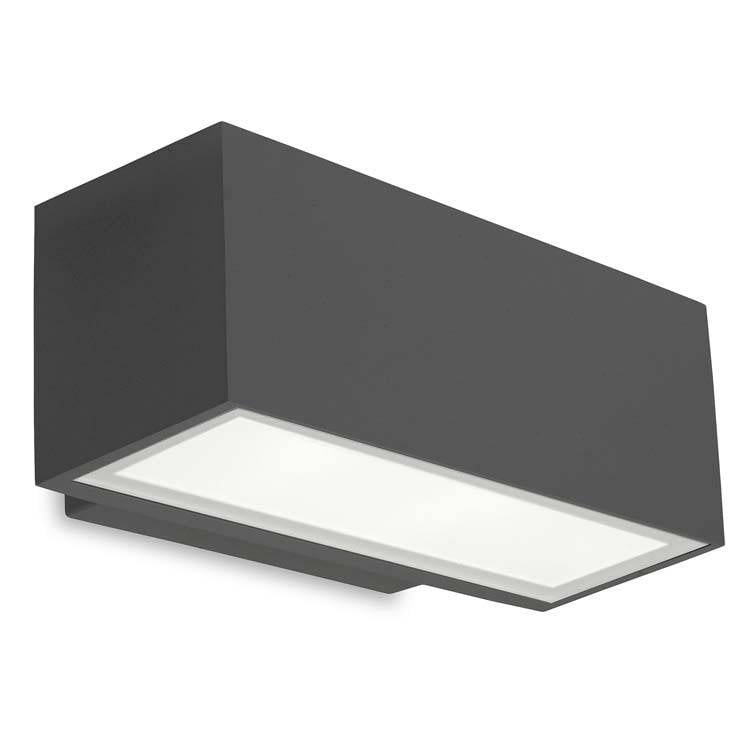 Afrodita Outdoor LED Up & Down Wall Light Urban Grey 22cm 1955lm 4000K IP65 - Special Offer