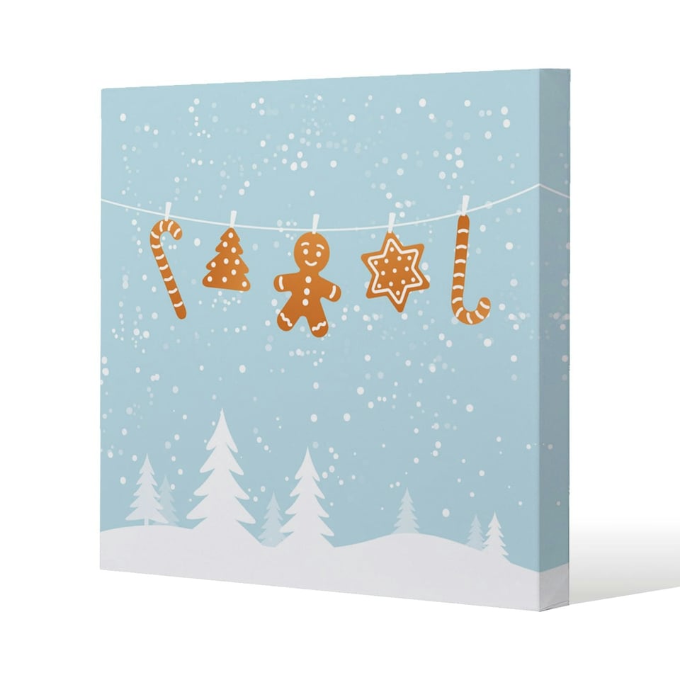 Hanging ginger breads (canvas) 114 x 114 x 4cm
