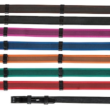 Shires Aviemore Continental Rubber Grip Reins Black | Size: 54X5/8
Colour: Black/Pink