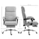 image 3 of Vinsetto Office Chair with 4-point Vibration Massage and Heat, PU Leather High Back Recliner Desk Chair with Adjustable Height, Armrest, Footrest, Swivel Computer Chair for Home, Light Grey
