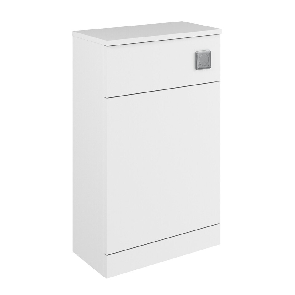 image 1 of Balterley Contemporary Square Floor Standing Back To Wall Toilet WC Unit Durable MFC Smooth | White | White | 830 x 602 x 260mm
