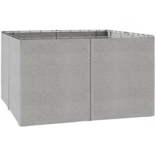 Outsunny 4 Pack Replacement Gazebo Curtains Privacy Panel for Most 3 x 4m Gazebo Canopy Pavillion Outdoor Shelter Sidewalls Accessories Light Grey | Grey