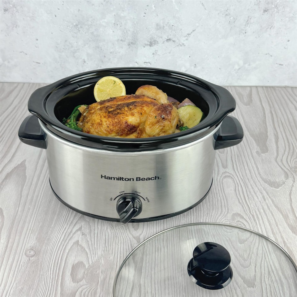 image 1 of Hamilton Beach 'The Comfort Cook' 3.5L Silver Slow Cooker