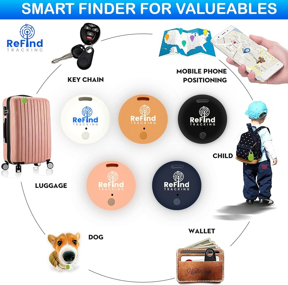 image 1 of R2 Smart Tracker for Android & iPhone Bluetooth 5.0 Samsung GPS AirTag