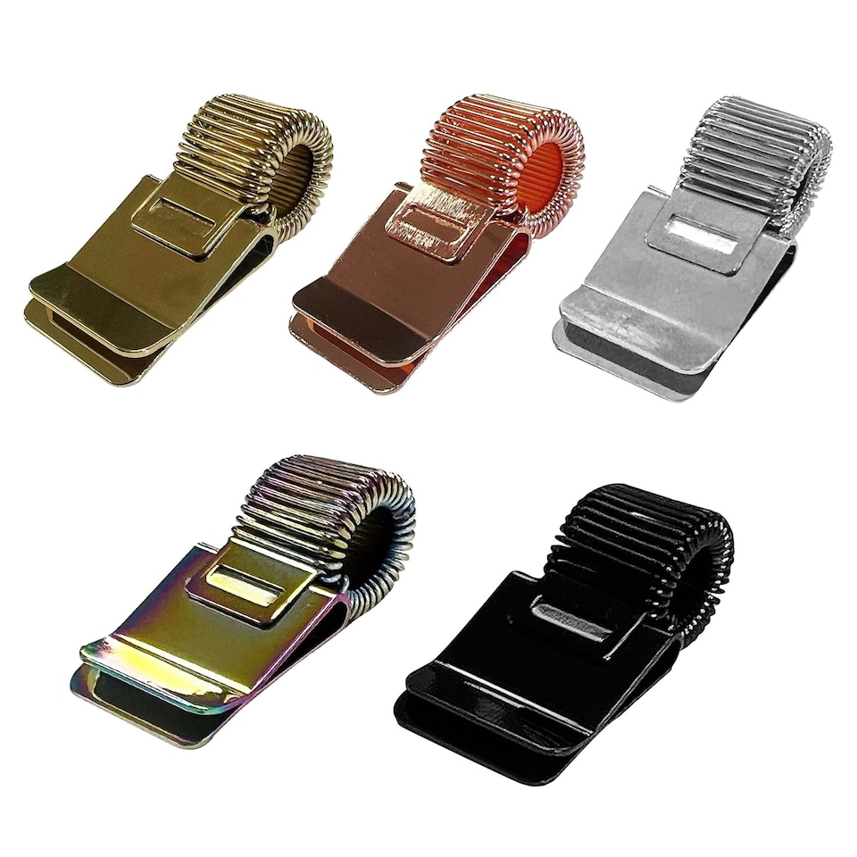 image 1 of Iridescent Metal Pen Holder Clip for Notebooks and Clipboards