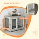image 5 of PawHut Dog Crate Furniture, Dog Crate End Table w/ Soft Cushion, Double Door