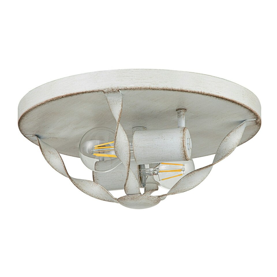 image 1 of Quoizel Bradbury Semi Flush Ceiling Light Antique White