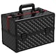 image 1 of Yaheetech Large Capacity Cosmetic Case with Adjustable Dividers | Black