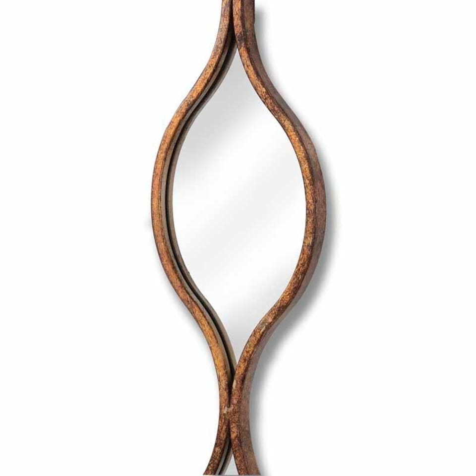 image 1 of Decorative Hanging Mirror - Glass - L1 x W13 x H146 cm - Gold Yellow