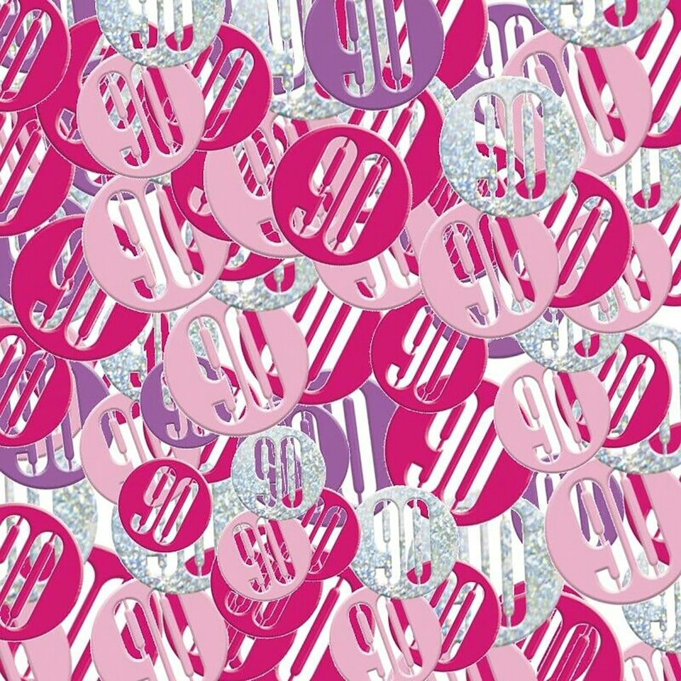 image 1 of Unique Party Glitz Foil Confetti - Pink - 13
