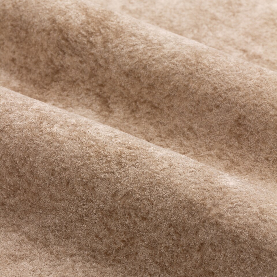 image 1 of Paoletti Lustre Velvet Fully Lined Eyelet Curtain Pair, Oyster, (W) 168 x (D) 137cm | Cream | Oyster | 1