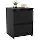 image 10 of Vida Designs Denver 2 Drawer Bedside Chest Cabinet Table Nightstand, Black