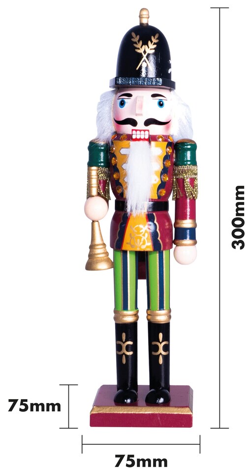 image 1 of 30cm Classic Wooden Nutcracker Soldier