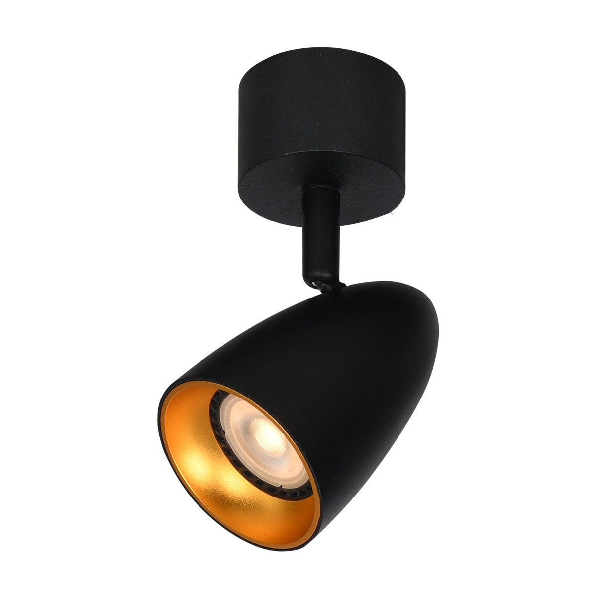 Netlighting Tino Single Spotlight Black Gold