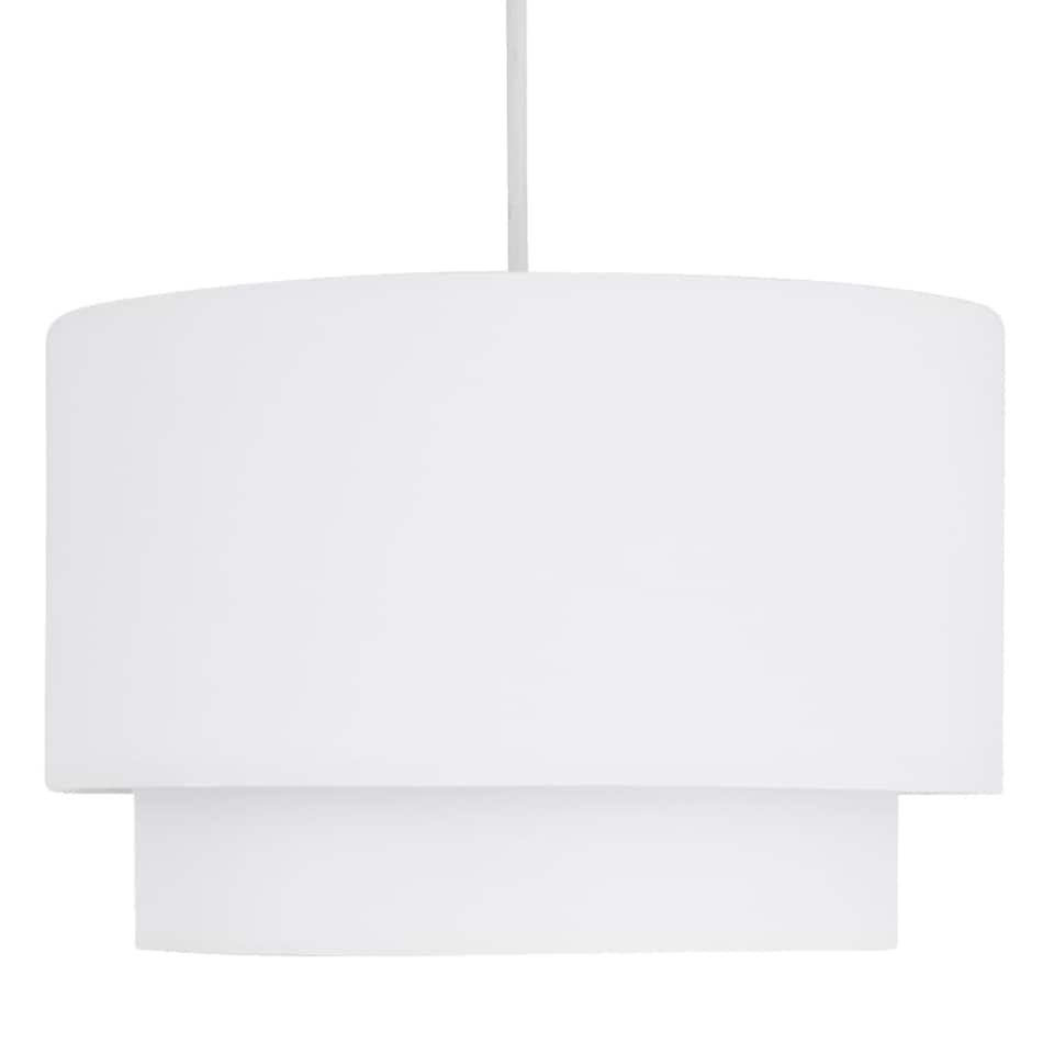image 1 of Pair of White 2 Tier Ceiling Light Shades | White | Medium | 2