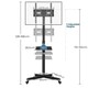 image 3 of Yaheetech Rolling TV Trolley Height Adjustable Black