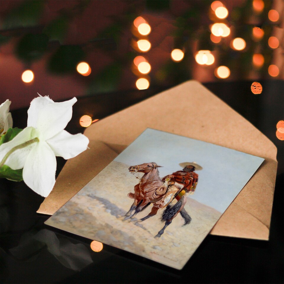 image 1 of Frederic Remington Art Card A Mexican Vaquero Cowboy