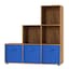 Oak & Dark Blue