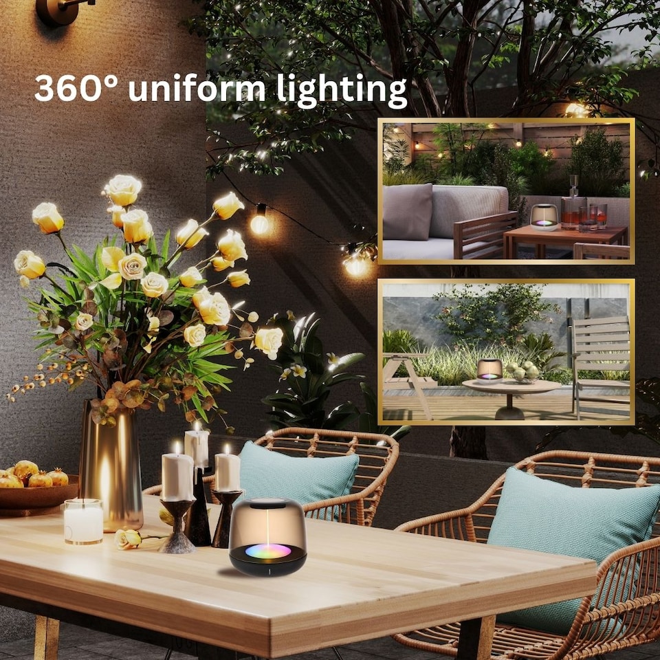 image 1 of Cordless Portable Mood Table Lamp – Modern Touch Sensor Light with Magnetic Filament | 5-Level Dimmable | For Bedrooms, Living Rooms, Cafes, Bars, Restaurants & Camping  (Cream)
