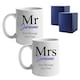 image 1 of Personalised Mr and Mrs Classic Font Design Ceramic 11oz Mug Set