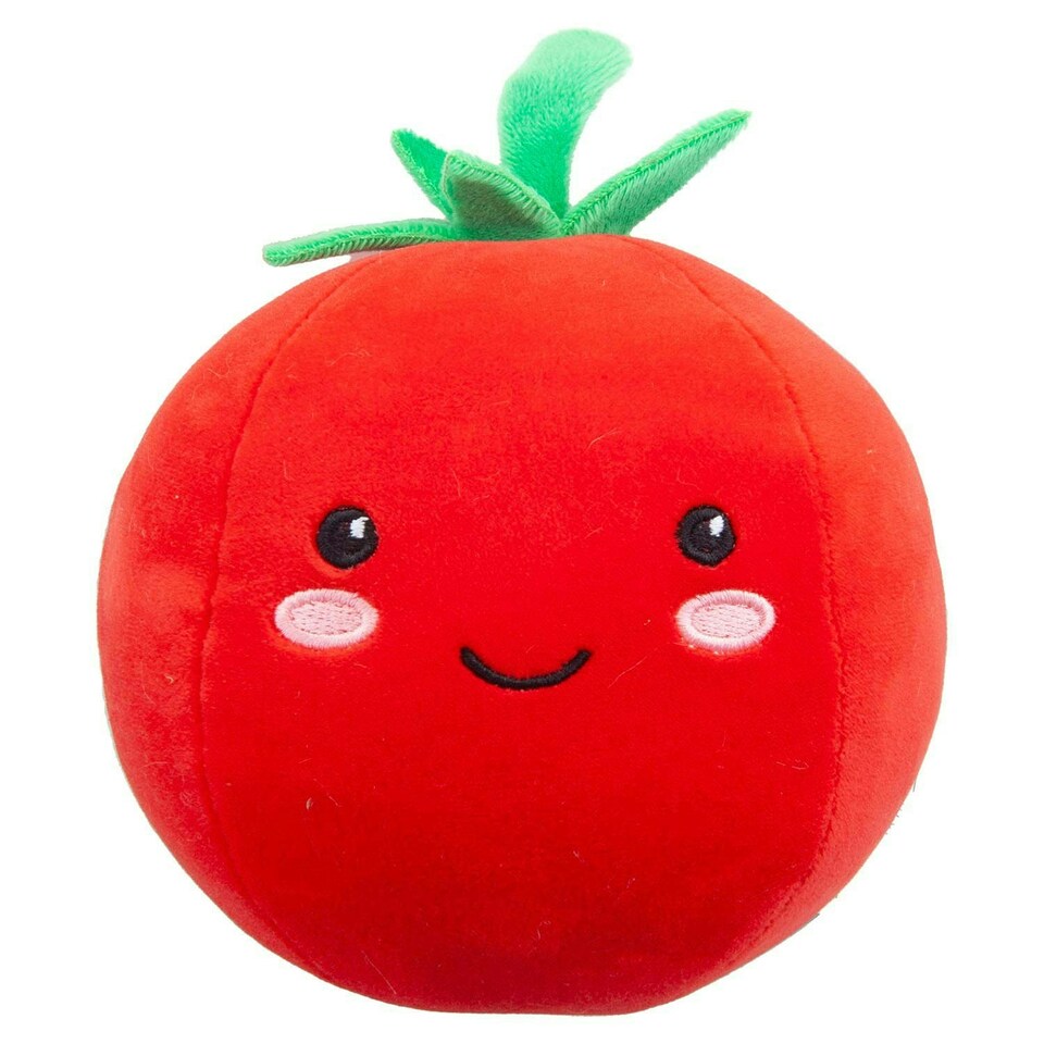 image 1 of Tomato Soft Toy Food Themed Cute Plush Cuddly Soft Fluffy 27cm Multi-Coloured