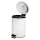image 4 of Harbour Housewares Round Bathroom Pedal Bin - 3 Litre - White