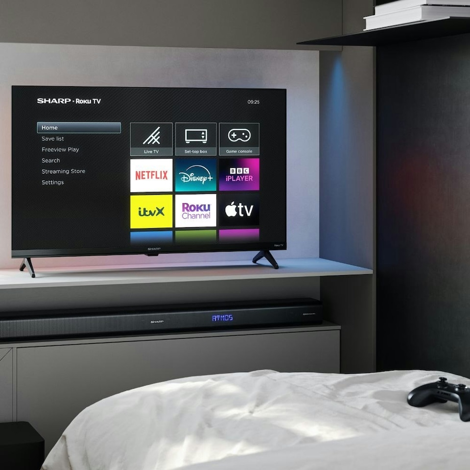image 1 of SHARP 32HD2225KB 32 Inch HD Smart Roku TV
