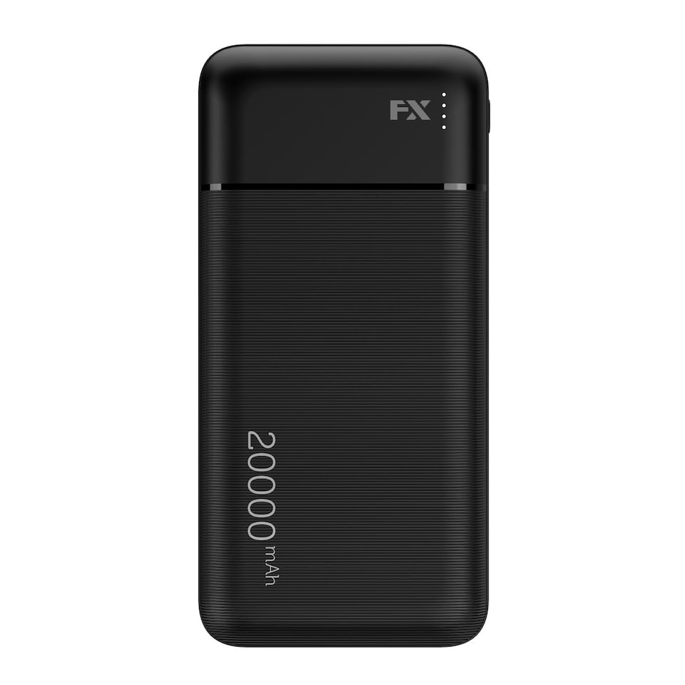 image 1 of FX 20000 mAh Powerbank with Type-C 3A Output, Black | Black