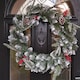 image 2 of 50cm Premier New Jersey Christmas Wreath PVC Snowy Tips With Festive Berries And Cone
