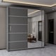 image 2 of Sliding Wardrobes 4u Modern Sliding Door Wardrobe with Full Mirror | 120cm, 150cm, 180cm and 203cm | White, Black, Grey & Oak | Grey | 203cm