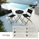image 2 of Garden Table and Chairs - 2 person bistro set, foldable, weather-resistant | Black | black | 45,50 x 58 x 81 cm | 1