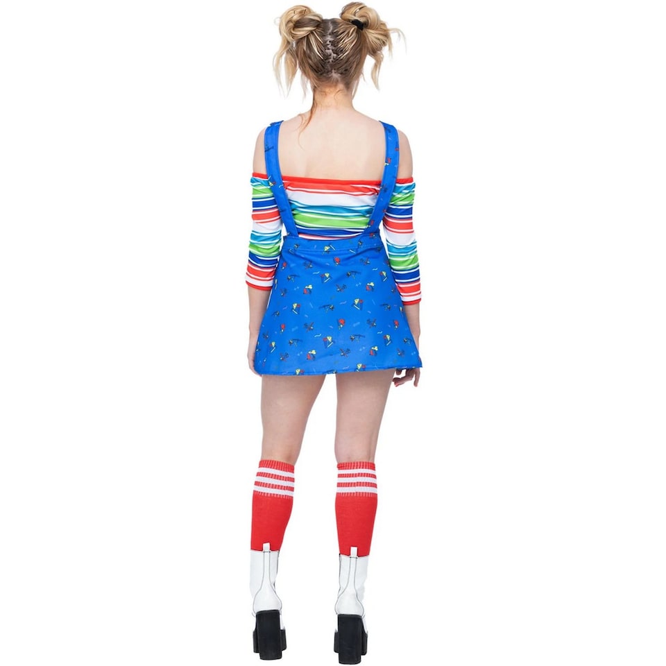 image 1 of Chucky Womens/Ladies Costume Dress | Blue | Blue | M | 1