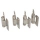 image 1 of Stainless Steel Hinge Heavy Duty 58x59mm Industrial Door Hatch Locker 4PK Silver