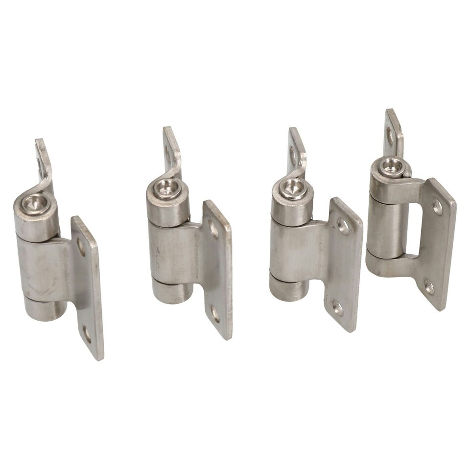image 1 of Stainless Steel Hinge Heavy Duty 58x59mm Industrial Door Hatch Locker 4PK Silver
