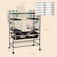image 7 of PawHut Large Hamster Cage, Rat Cage w/ Wheels, Tubes, Storage Shelf, Ramps