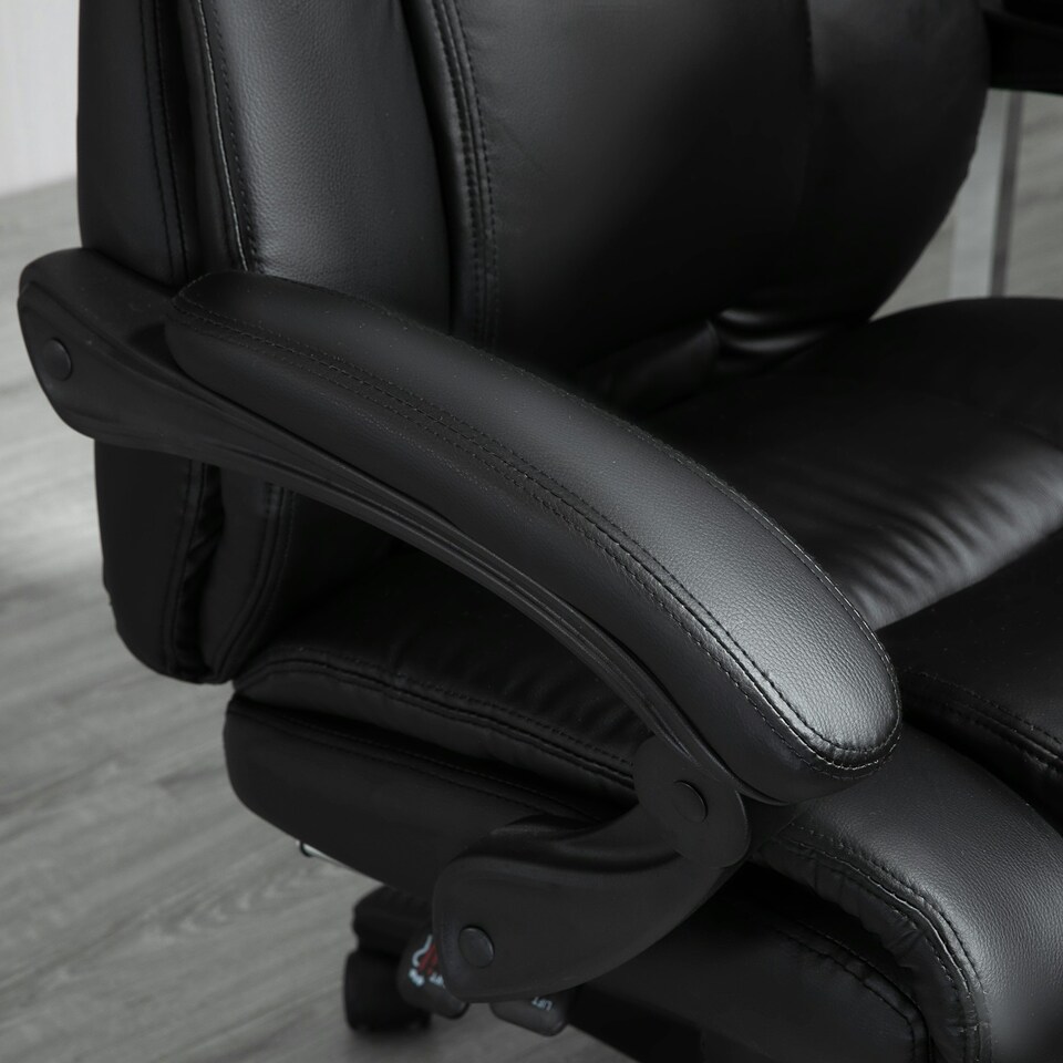 image 1 of Vinsetto Executive Home Office Chair, Computer Chair, with Foot Rest, Black