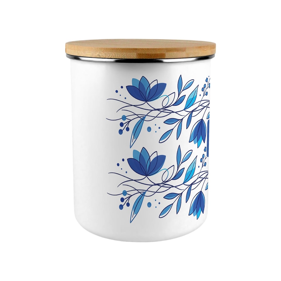 image 1 of Blue Petals Extra Large Biscuit Tin