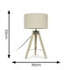 image 3 of ValueLights Clipper Light Brown Tripod Table Lamp Medium Natural Shade
