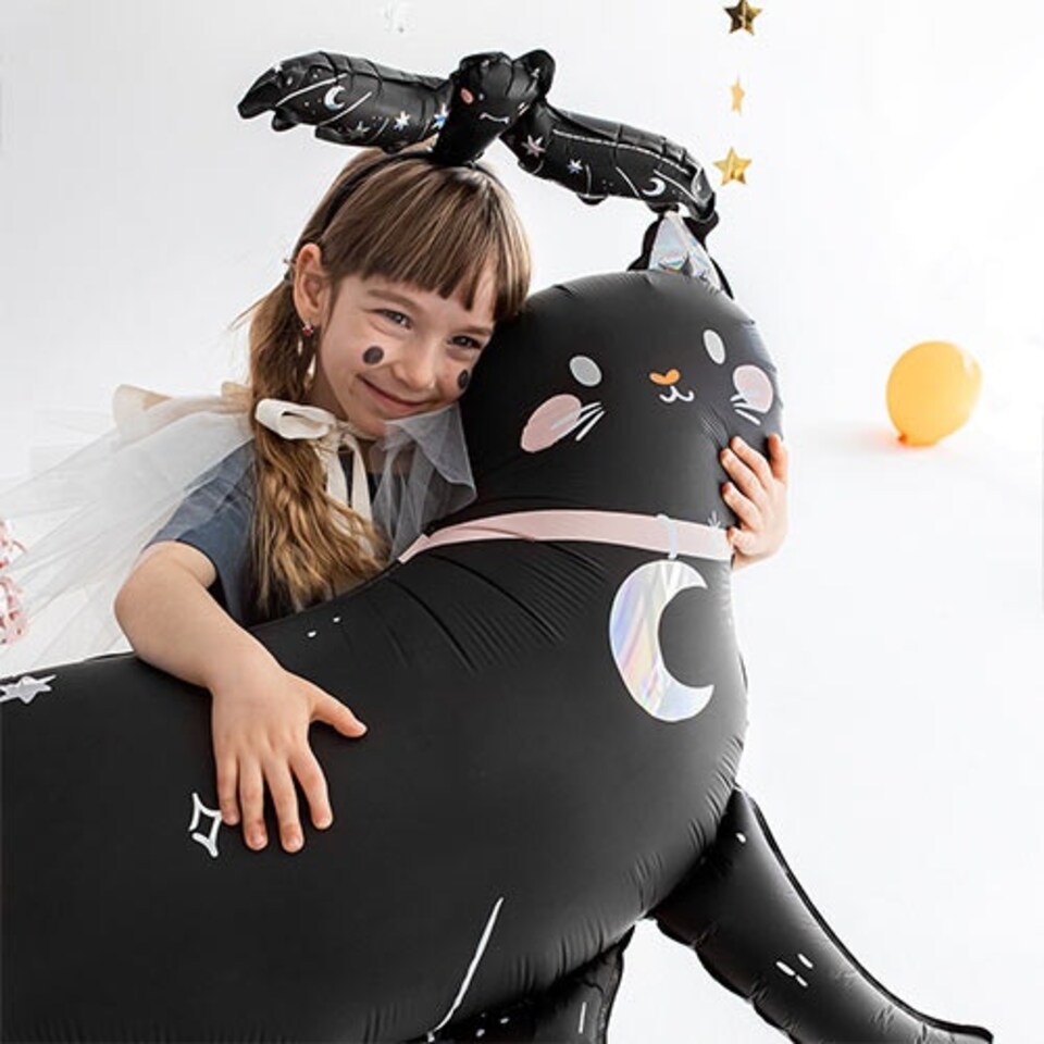 image 1 of Celestial Bat Halloween Air Fill Foil Balloon 41cm / 16 in