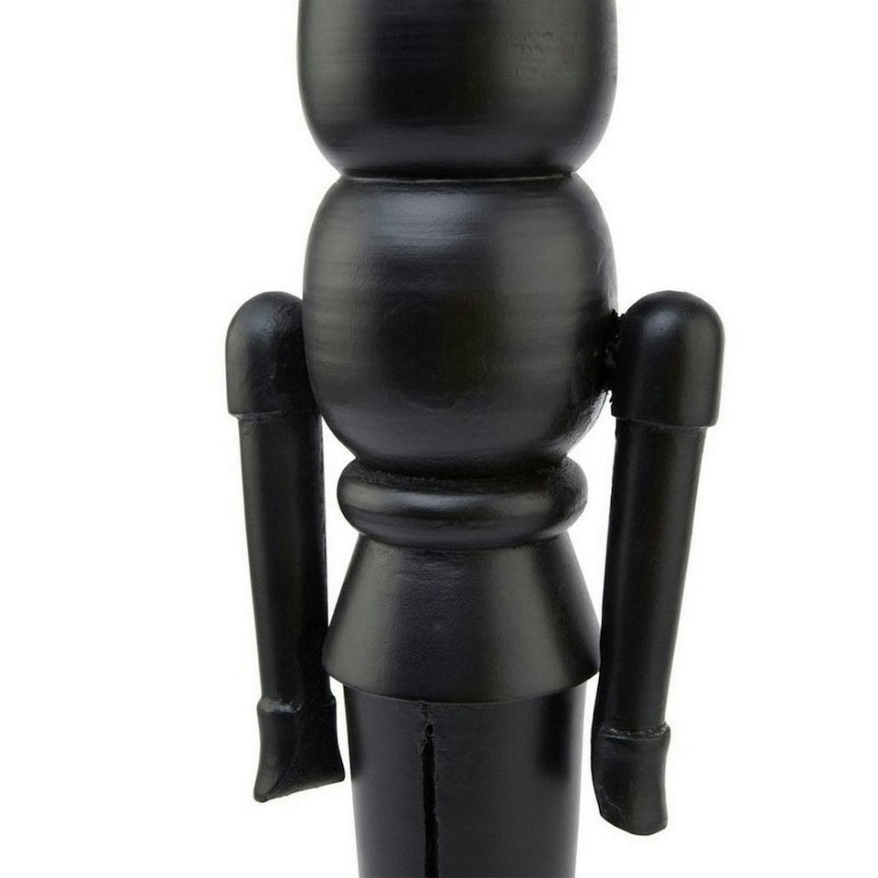 image 1 of Minimalist Large Nutcracker Decoration - Metal/Wood - L12 x W14 x H60 cm - Black