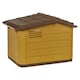 image 5 of URBNLIVING Plastic Dog House Outdoor Pet Kennel Shelter | Multi | Mustard | S | 1