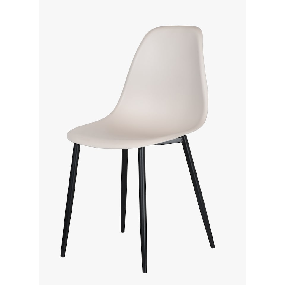 image 1 of Aspen White 80cm Square Dining Table with 4 Plastic Curve Design Chairs - Compact Modern Dining Set | White | Calico | One Size | 1