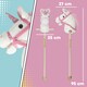 image 7 of AIYAPLAY Stick Horse w Wood Wheels, Pony Neighing, Galloping Sounds White