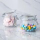 image 2 of Nicola Spring 6x Glass Storage Jars & Labels Set - 500ml Airtight Clip Lid Kitchen Round Preserving Container Heart Shaped Design