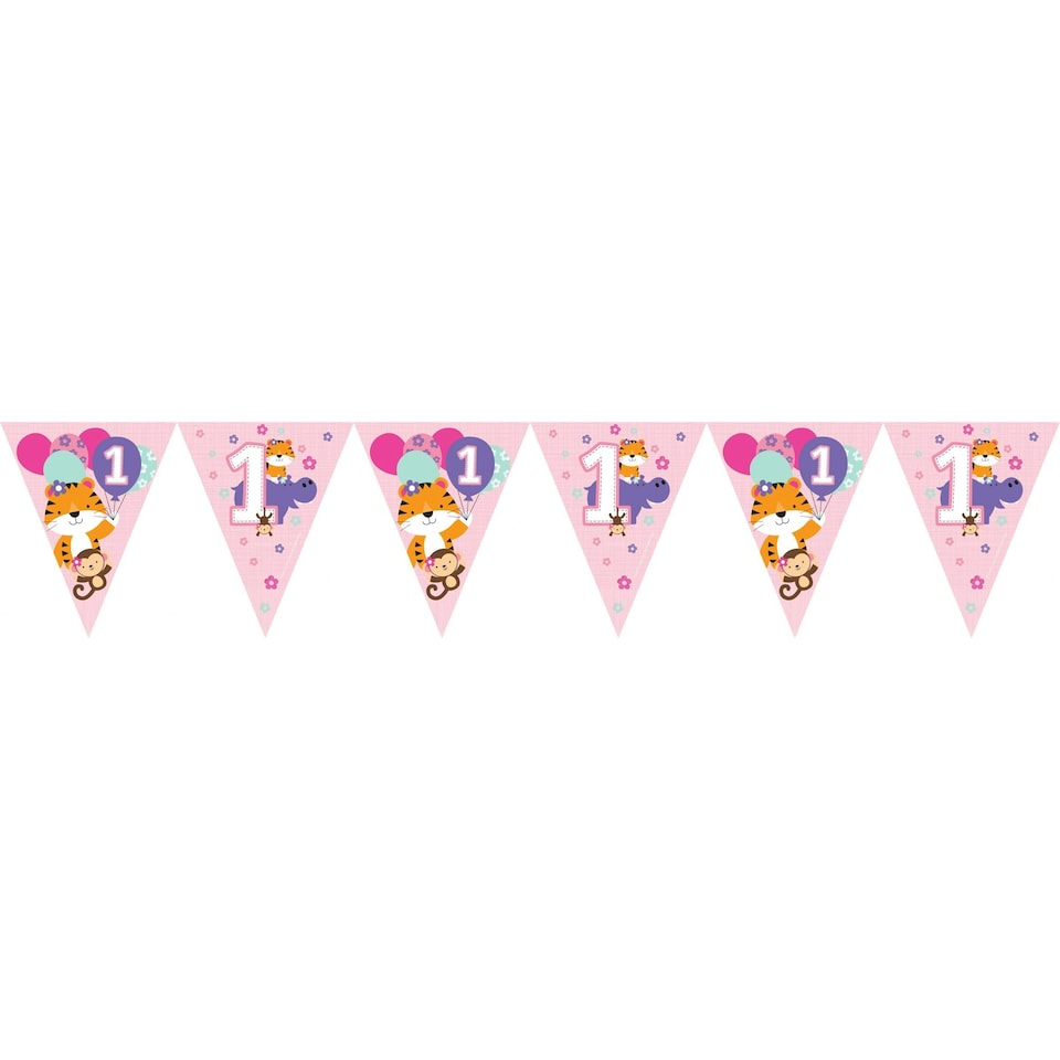 Creative Party One Is Fun Paper Bunting - Pink - One Size