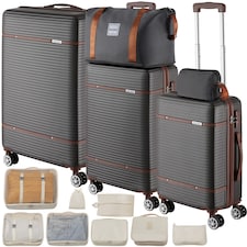 Suitcase Set Madison -  13-piece, 3 suitcases, packing cubes, TSA lock | Grey | anthracite | 1