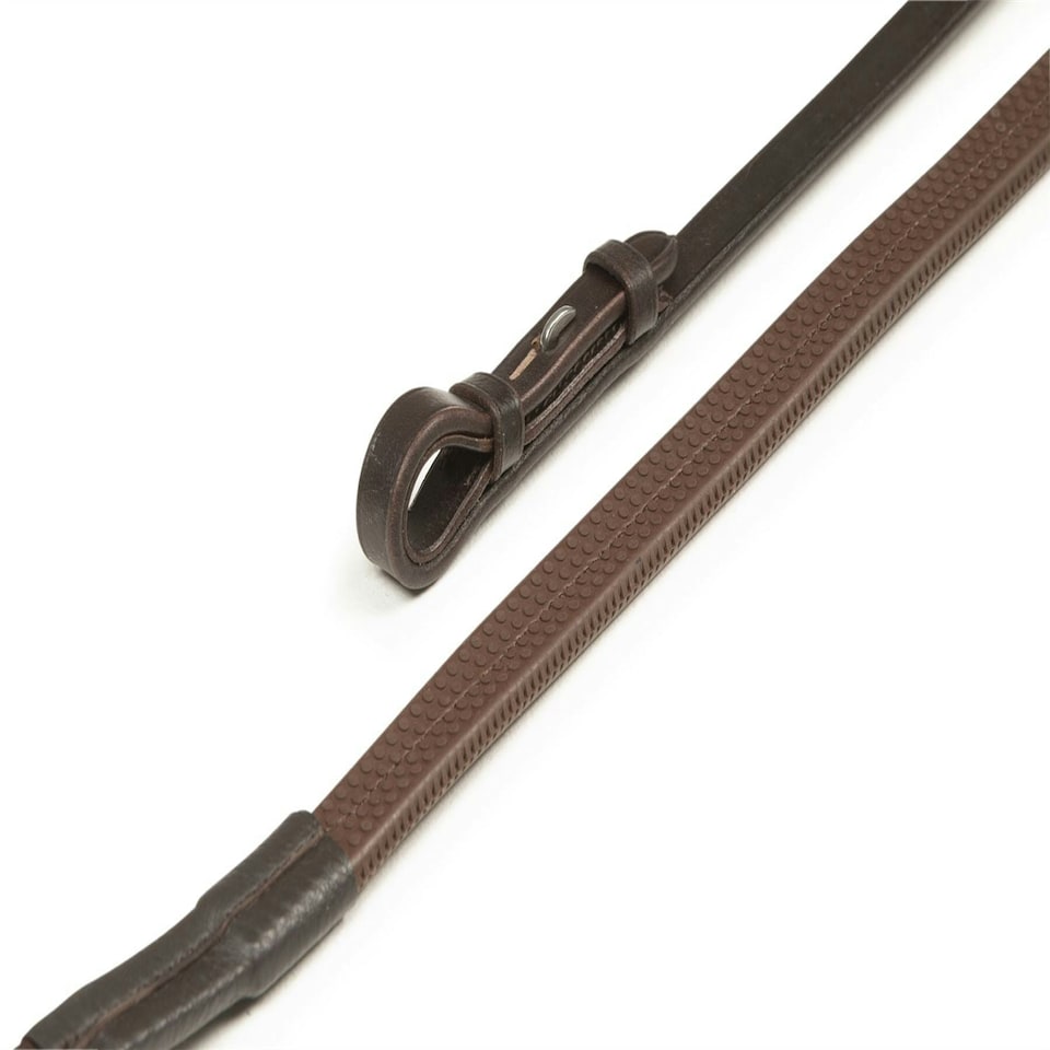 image 1 of Shires Aviemore Nylon Insert Rubber Grip Reins Black | Size: 54X3/4 Inch
Colour: Black